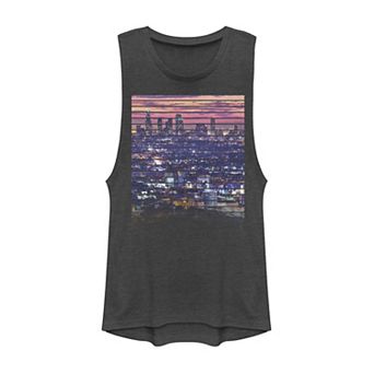 Juniors' City Lines Portrait Muscle Tank Top