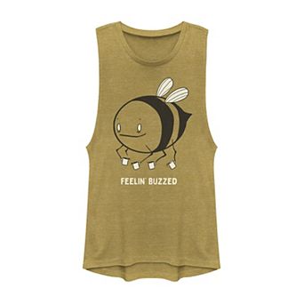 Juniors' Feelin' Buzzed Coffee Bee Muscle Tank Top