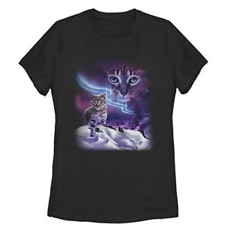 Juniors' Wild Cats In Northern Lights Tee