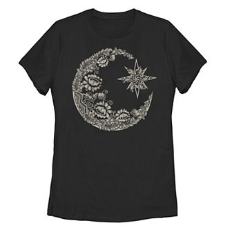 Juniors' Lace Moon Portrait Graphic Tee