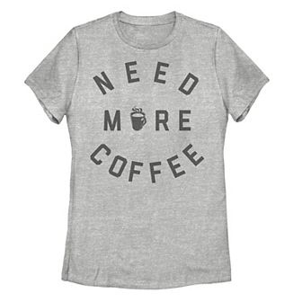Juniors' Need More Coffee Cup Graphic Tee