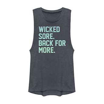 Juniors' Wicked Sore Back For More Aqua Gradient Muscle Tank Top