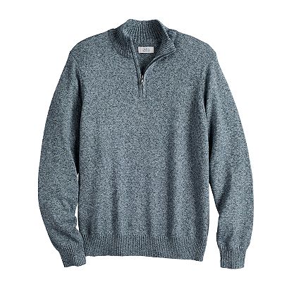 Croft+Barrow sweatshirt Men Small/1/4 zip/Blue/long sleeve