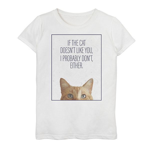 Girls 7-16 Marvel Captain Marvel If the Cat Doesn't Like You Graphic Tee