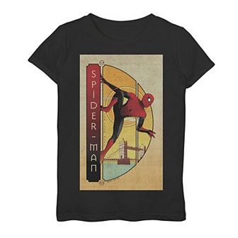 Girls 7-16 Marvel Spider-Man Far From Home Spider-Man Vintage Poster Graphic Tee