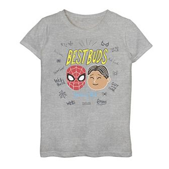Girls 7-16 Marvel Spider-Man Far From Home Best Buds Word Scatter Graphic Tee