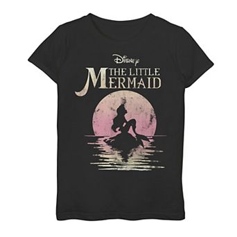 Girls 7-16 Disney's The Little Mermaid Ariel Moon Silhouette Graphic Tee