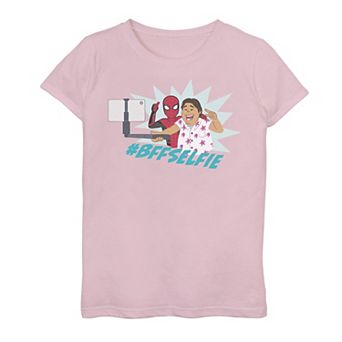 Girls 7-16 Marvel Spider-Man Far From Home #BFF Selfie Graphic Tee