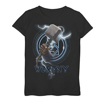 Girls 7-16 Marvel Avengers Endgame Worthy Hammer Graphic Tee