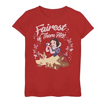 Disney's Snow White Girls 7-16 Fairest Of Them All Floral Wreath Graphic Tee