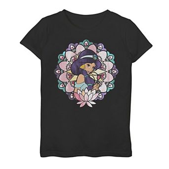 Disney's Aladdin Jasmine Girls 7-16 Stained Glass Lotus Flower Graphic Tee