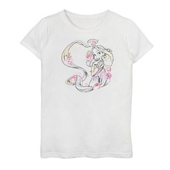 Disney's Tangled Rapunzel Girls 7-16 Floral Color Splash Graphic Tee
