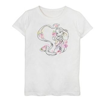 Disney's Tangled Rapunzel Girls 7-16 Floral Color Splash Graphic Tee