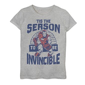 Girls 7-16 Marvel Iron Man "Tis The Season To Be Invincible" Graphic Tee