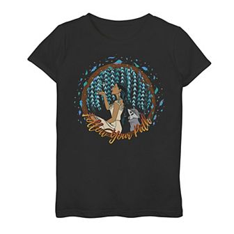 Disney's Pocahontas Girls 7-16 Follow Your Path Graphic Tee