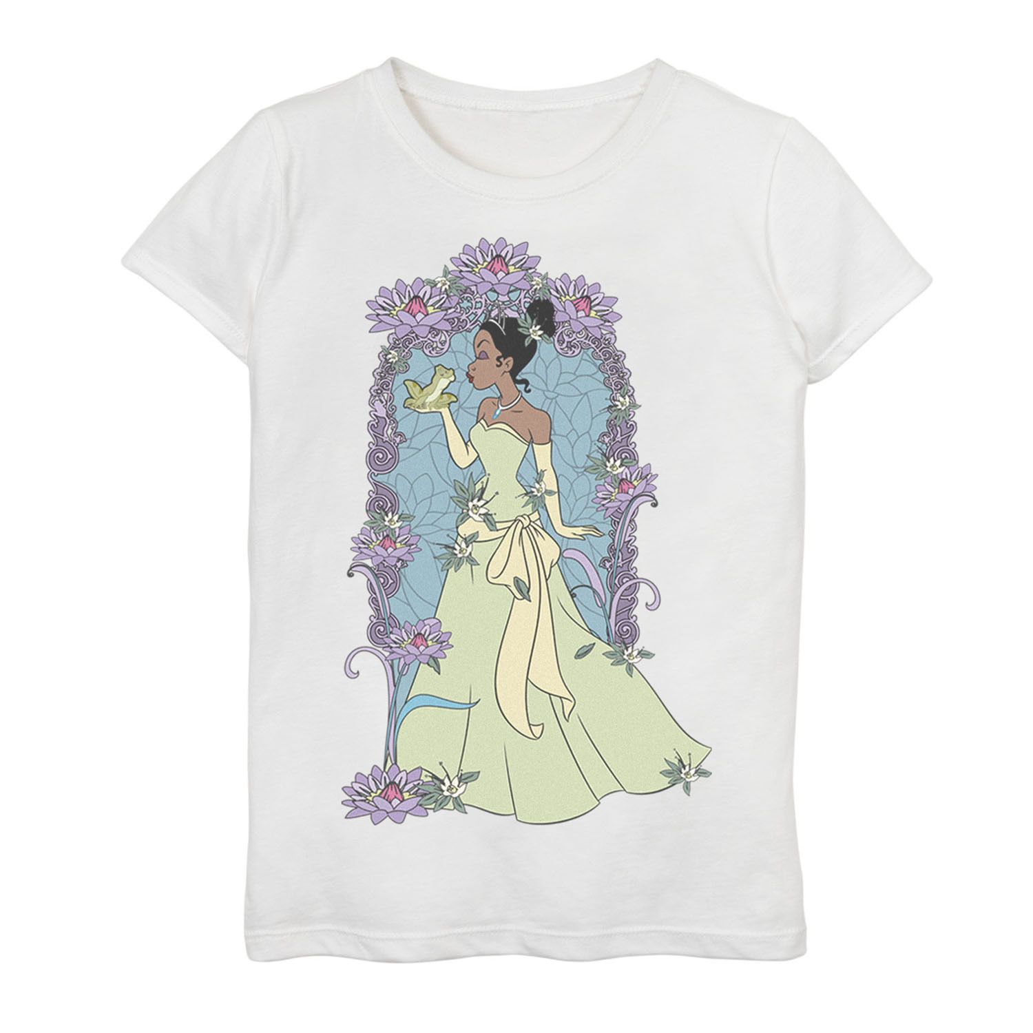 Image for Disney Girls 7-16 Princess And The Frog Tiana Floral Kiss Graphic Tee at Kohl's.