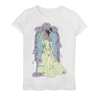 Girls 7-16 Disney Princess And The Frog Tiana Floral Kiss Graphic Tee