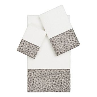Linum Home Textiles Turkish Cotton Spots 3 pc Embellished Bath Towel Set