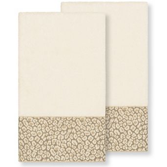 Linum Home Textiles Turkish Cotton Spots 2-pack Embellished Bath Towel Set