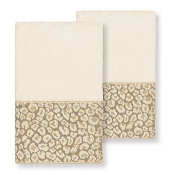 Linum Home Textiles Turkish Cotton Spots 2-pack Embellished Hand Towel Set