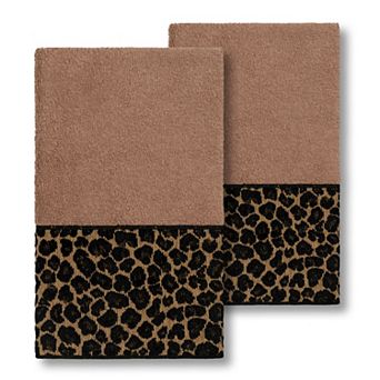 Linum Home Textiles Turkish Cotton Spots 2-pack Embellished Hand Towel Set