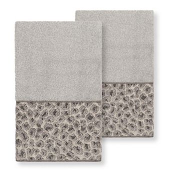 Linum Home Textiles Turkish Cotton Spots 2-pack Embellished Hand Towel Set