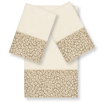 Linum Home Textiles Turkish Cotton Spots 3 pc Embellished Hand & Bath Towel Set