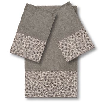 Linum Home Textiles Turkish Cotton Spots 3 pc Embellished Hand & Bath Towel Set