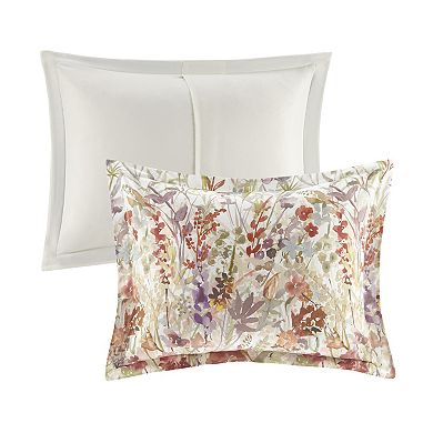 Madison Park Fiona Cotton Printed Comforter Set with Coordinating Throw Pillows