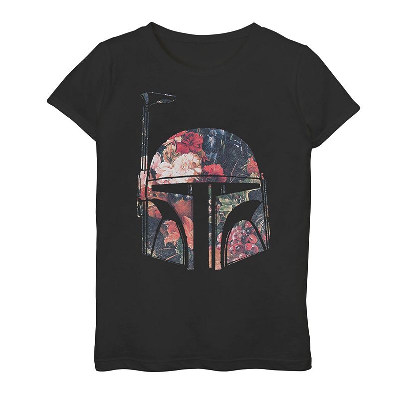 UPC 191231839016 product image for Girls 7-16 Star Wars Boba Fett Floral Print Helmet Tee, Girl's, Size: Medium, Bl | upcitemdb.com