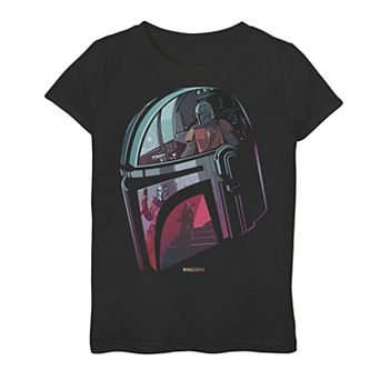 Girls 7-16 Star Wars The Mandalorian Helmet Reflection Tee