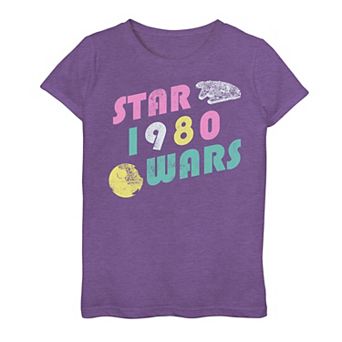 Girls 7-16 Star Wars Retro 1980 Millennium Falcon Tee