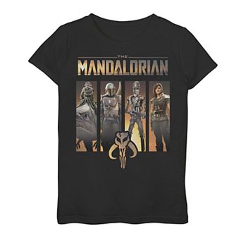 Girls 7-16 Star Wars The Mandalorian Character Panel Tee