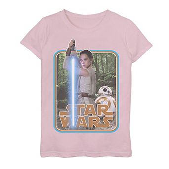 Girls 7-16 Star Wars Rey & BB-8 Poster Sticker Tee