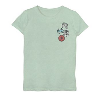 Girls 7-16 Star Wars Darth Vader Stormtrooper Empire Patches Tee