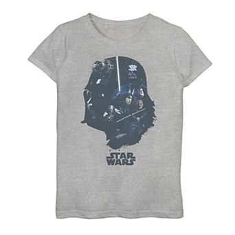 Girls 7-16 Star Wars Darth Vader Helmet Villain Fill Tee