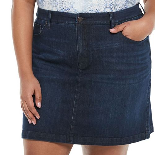 Plus Size Croft & Barrow® Denim Skort