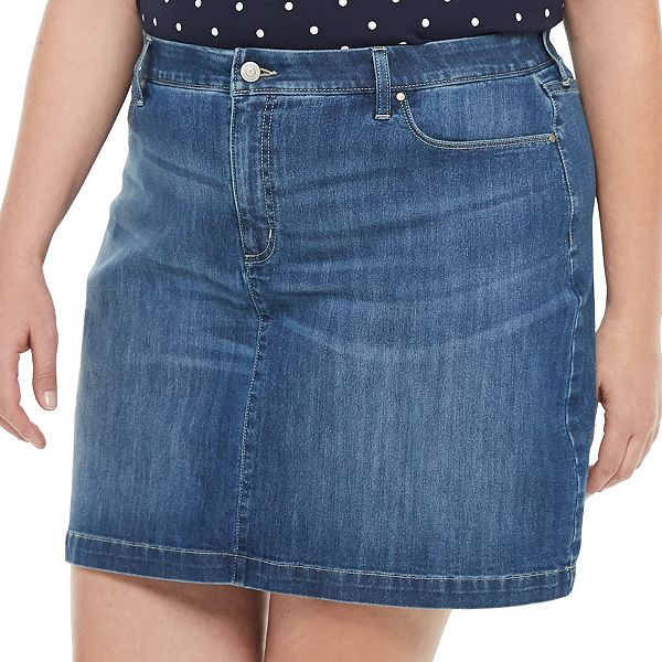 Plus Size Croft & Barrow® Denim Skort