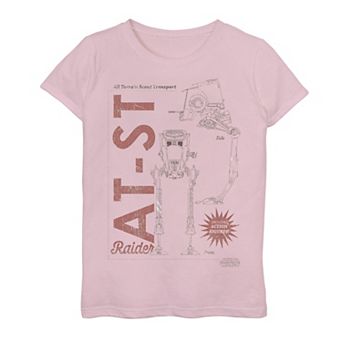 Girls 7-16 Star Wars The Mandalorian AT-ST Action Figure Tee