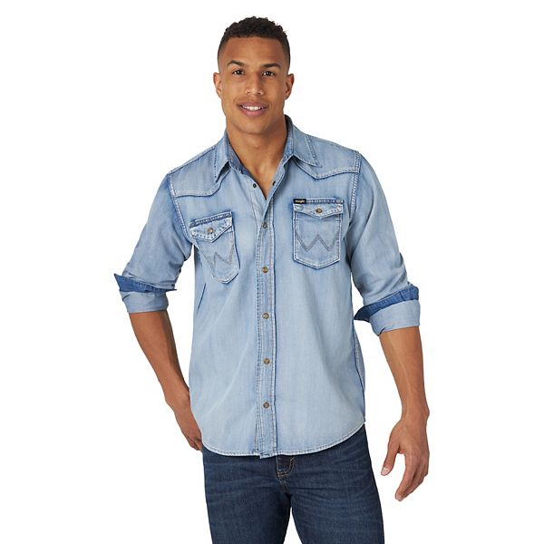 Men's Denim Western Snap Front Shirt