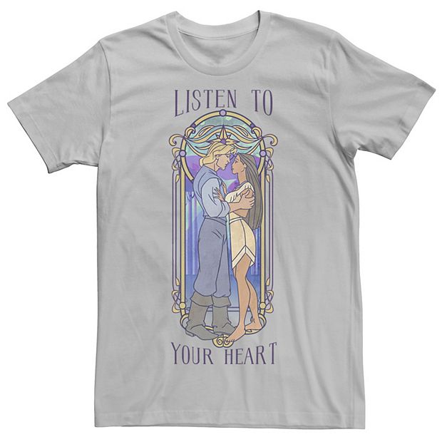 Men s Disney Pocahontas John Listen To Your Heart Tee