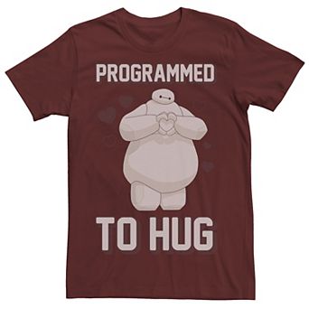 Disney's Big Hero 6 Baymax Men's Programmed To Hug Valentine's Day Tee