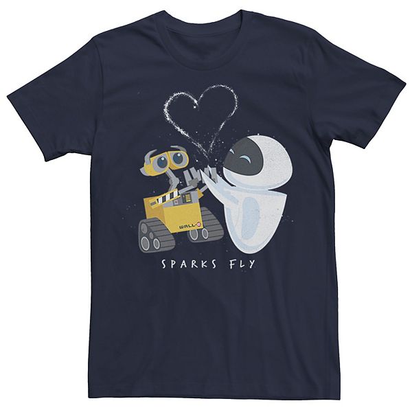 Men's Disney / Pixar WALL-E & Eve Sparks Fly Tee