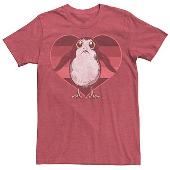 Men's Star Wars Porg In Heart Valentine's Day Tee