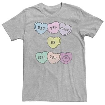 Men's Star Wars Candy Hearts Force Be With You Valentine's Day Tee