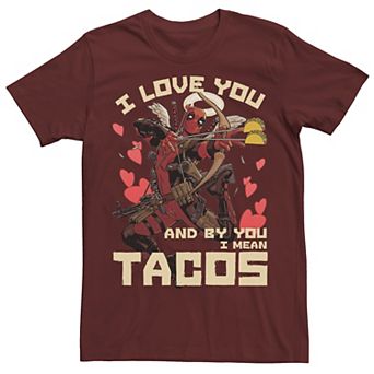 Men's Marvel Deadpool Cupid Love For Tacos Tee
