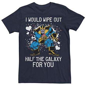 Men's Marvel Thanos Half The Galaxy Valentine Tee