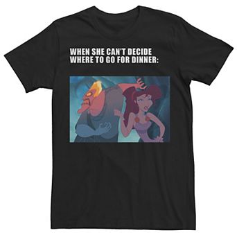 Disney's Hercules Men's Valentines Where To Go For Dinner Meme Tee