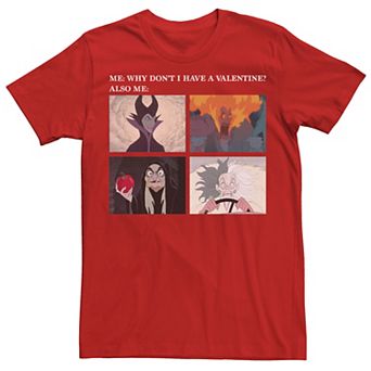 Disney's Villains Valentine's Why Don't I Have A Valentine Meme Men's Tee