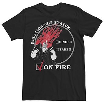Disney's Hercules Hades Men's Valentines Single Taken On Fire Tee
